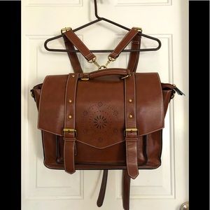 Ecosusi Leather Laptop Backpack